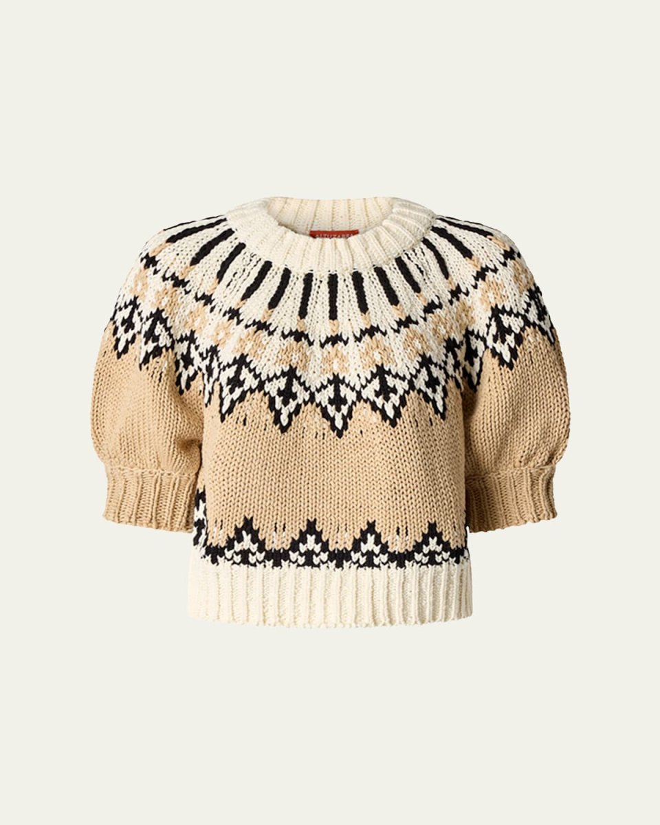 Marty Fair Isle Puff-Sleeve Sweater